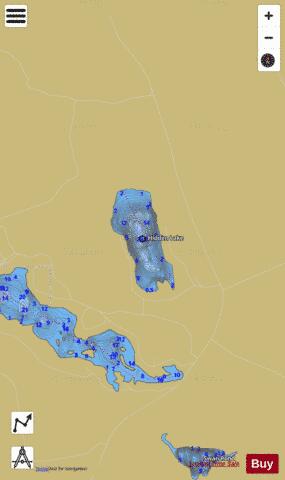 Hidden Lake depth contour Map - i-Boating App