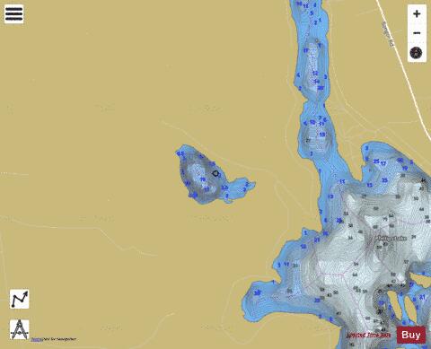 Hurd Pond depth contour Map - i-Boating App