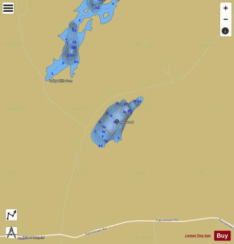James Pond depth contour Map - i-Boating App