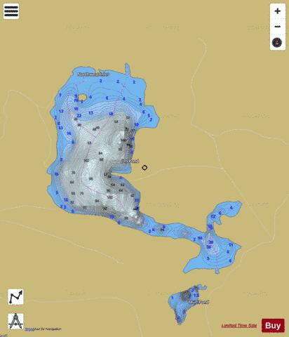 Jim Pond depth contour Map - i-Boating App