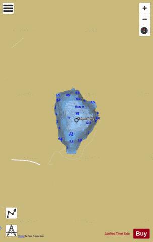 Kalers Pond depth contour Map - i-Boating App