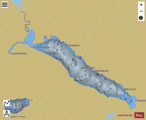 Kennebago Lake depth contour Map - i-Boating App