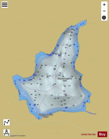 King and Bartlett Lake depth contour Map - i-Boating App