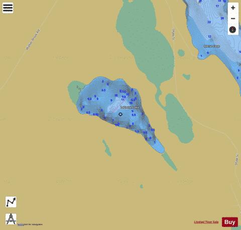LaCoute Lake depth contour Map - i-Boating App