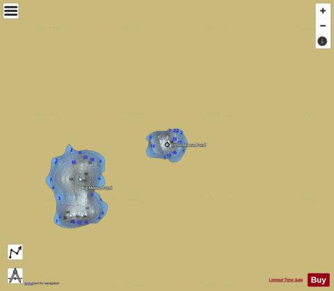 Little Moose Pond depth contour Map - i-Boating App