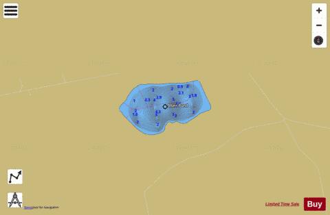Marr Pond depth contour Map - i-Boating App