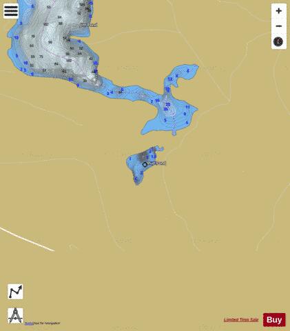 Mud Pond depth contour Map - i-Boating App