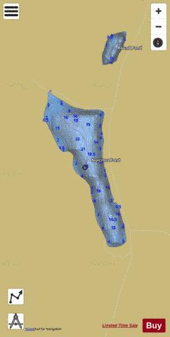 Norcross Pond depth contour Map - i-Boating App