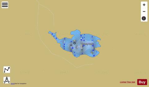 Ordway Pond depth contour Map - i-Boating App