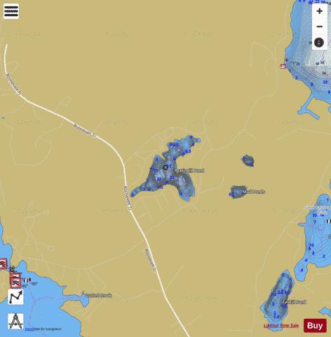 Pettingill Pond depth contour Map - i-Boating App