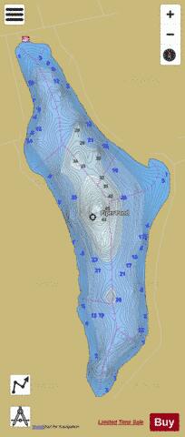 Piper Pond depth contour Map - i-Boating App