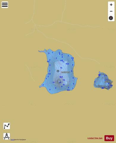 Rock Pond depth contour Map - i-Boating App