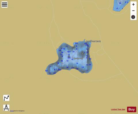 Rocky Pond depth contour Map - i-Boating App