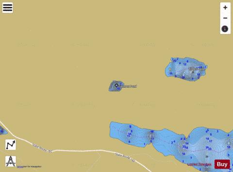 Salmon Pond depth contour Map - i-Boating App