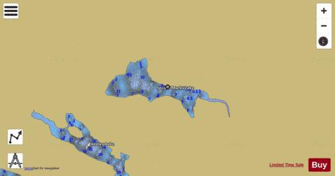 Second Marks Lake depth contour Map - i-Boating App
