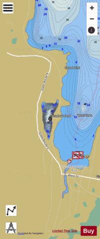 Shadow Pond depth contour Map - i-Boating App