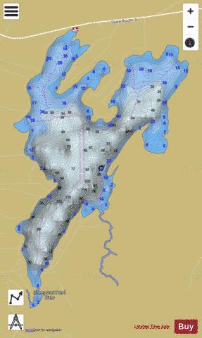 Sheepscot Pond depth contour Map - i-Boating App