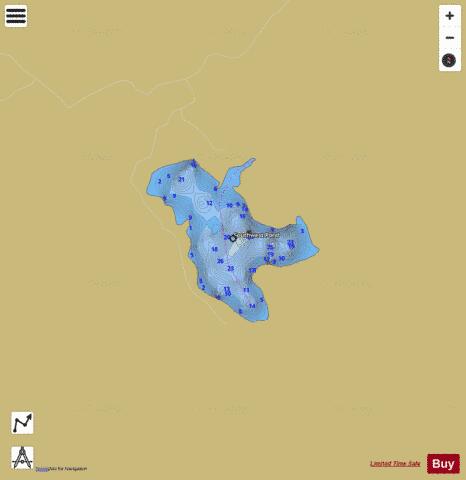 Southwest Pond depth contour Map - i-Boating App