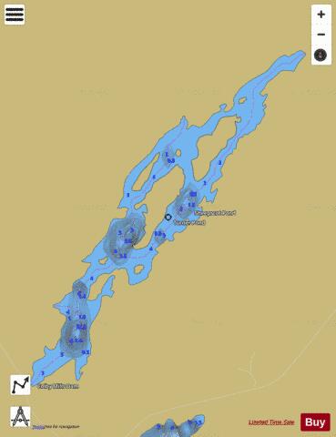 Turner Pond depth contour Map - i-Boating App
