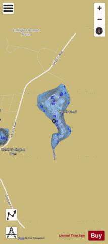 Wards Pond depth contour Map - i-Boating App