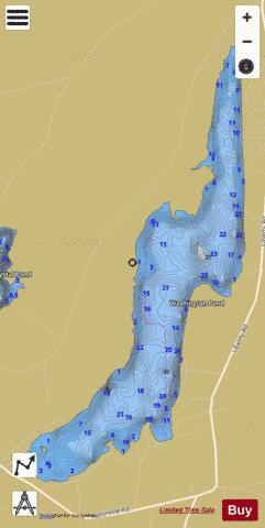 Washington Pond depth contour Map - i-Boating App