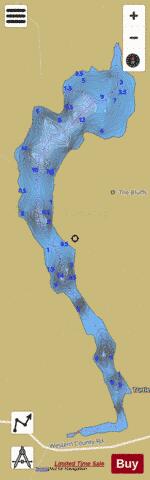 Wight Pond depth contour Map - i-Boating App