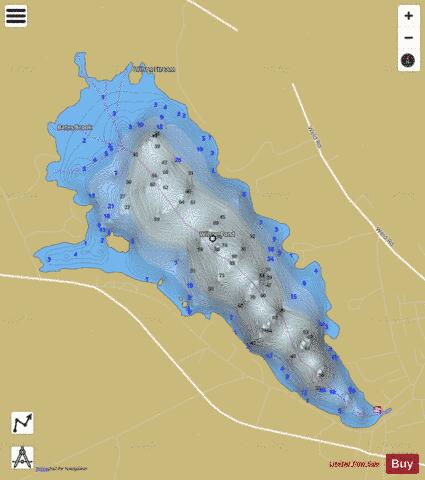 Wilson Pond depth contour Map - i-Boating App