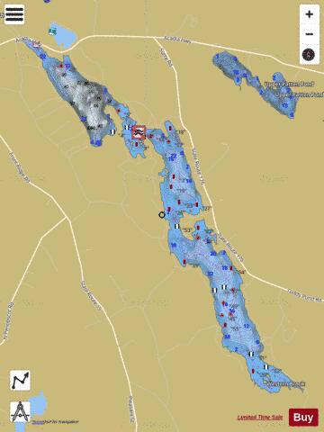 Toddy Pond depth contour Map - i-Boating App