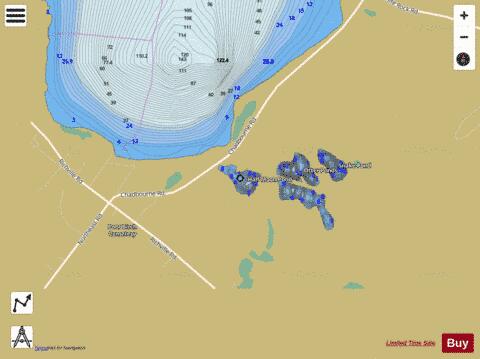 Half Moon Pond depth contour Map - i-Boating App