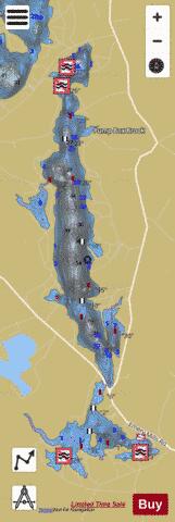 Mousam Lake depth contour Map - i-Boating App