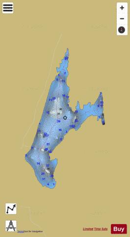 York Lake depth contour Map - i-Boating App
