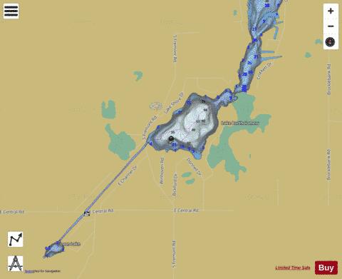 Bartholomew, Lake depth contour Map - i-Boating App