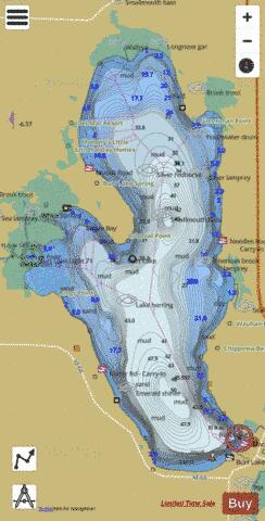Burt Lake Fishing Map Us Mi 16 193 Nautical Charts App