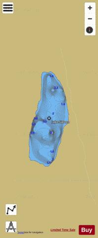 Sixteen, Lake depth contour Map - i-Boating App