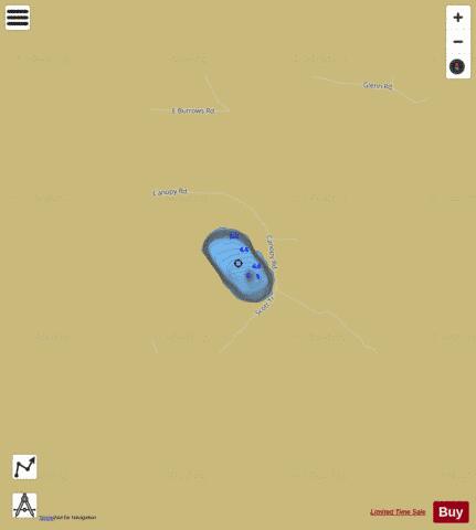 Hackett Lake depth contour Map - i-Boating App