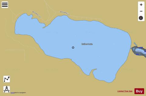 Hulbert Lake depth contour Map - i-Boating App