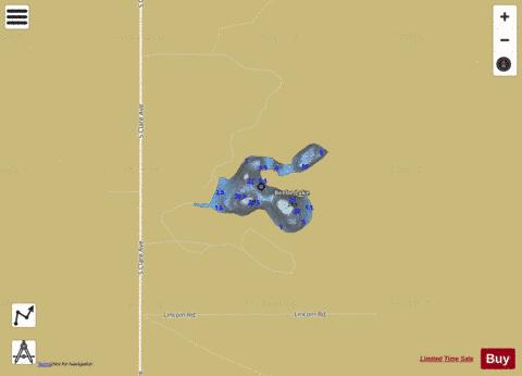 Beebe Lake depth contour Map - i-Boating App