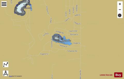Dodge Lake depth contour Map - i-Boating App