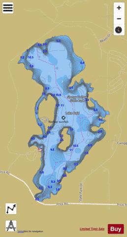 Lake Ovid depth contour Map - i-Boating App