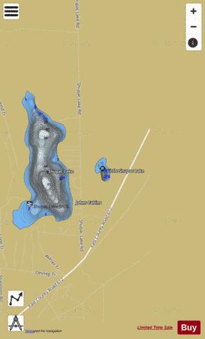Little Shupac Lake depth contour Map - i-Boating App