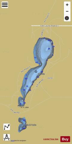 KP Lake depth contour Map - i-Boating App