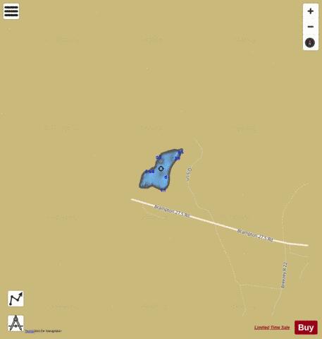 Brampton Lake depth contour Map - i-Boating App