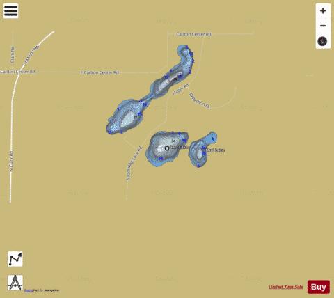 Carr Lake depth contour Map - i-Boating App