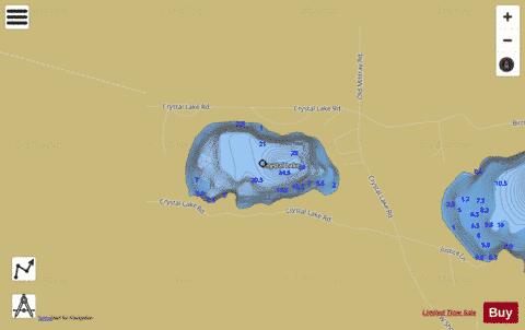 Crystal Lake depth contour Map - i-Boating App