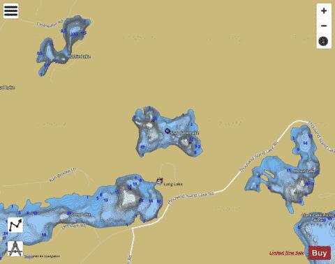 Snap Jack Lake depth contour Map - i-Boating App