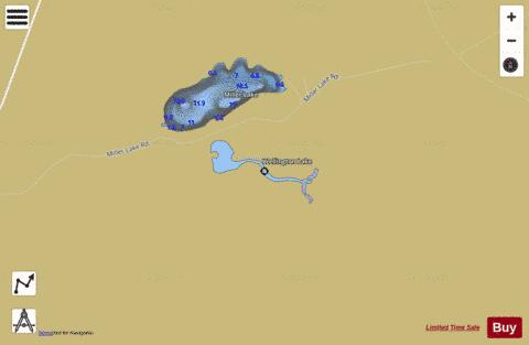 Wellington Lake depth contour Map - i-Boating App