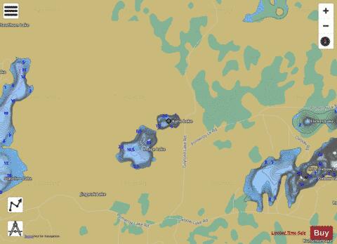 Katie Lake depth contour Map - i-Boating App