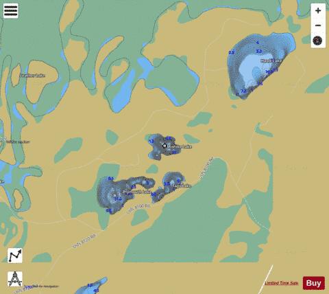 Mishike Lake depth contour Map - i-Boating App