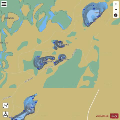 Taps Lake depth contour Map - i-Boating App