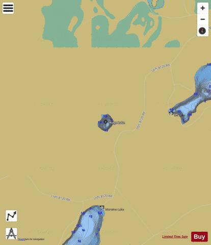 Ridge Lake depth contour Map - i-Boating App